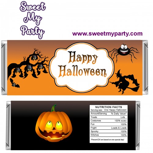 Halloween Candy Bar Wrappers, design 05